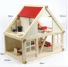 Wooden Wonders Tall Townhome house with 16 Pieces of Furniture,building block for Kids