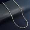 50cm 60CM 70CM acciaio inossidabile 4mm tono argento collana a maglia anello link n305