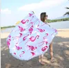 Фламинго печатных круглый кисточкой пляжное полотенце женщины Шаль скатерть для пикника коврики коврик для йоги круглый пляжное полотенце KKA4125