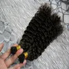 Cheveux vierges bouclés profonds brésiliens I Tip Extension de cheveux humains 100g 1g / Strand 100% fabriqués à la machine Remy Extensions de cheveux humains Capsule Kératine