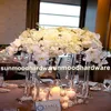 Wyczyść akrylowe wazon kolumny ślubne wysoki stojak kwiatowy centralny centralny podłoga podłoga dekoracyjne rekwizyty filar best000031