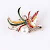 Paon broche Phoenix broches coloré oiseau broche mode femmes mariage mariée manteau vêtements accessoires filles cadeau broches bijoux