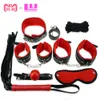 Utinta Leptura Sex Bondage Kit 7 Pcs Jeux Pour Adultes Ensemble Main Pied Fouet Corde Bandeau Pour Les Couples Jouets Érotiques Produits De Sexe D18103107