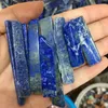 6 adet Doğal lapis lazuli noktası plaka cips kristal şifa meditasyon için ev dekorasyon kaba taş numune