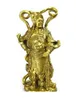 Budismo chino cobre latón Veda Skanda Dios guerrero Wei Tuo Bodhisattva estatua 265g