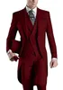 Personnaliser Design gris clair violet blanc noir bordeaux bleu Tailcoat hommes fête garçons d'honneur costume en mariage Tuxedos veste pantalon Ti273L