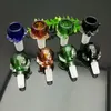 Tête de bulle de verre de griffe de dragon de couleur 14mm Bong en verre Pipe à eau Bongs Pipes Accessoires pour fumeurs Bols