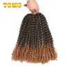 TOMO Crochets Braids Mali Bob Ombre Braiding Hair Synthetic Afro Kinky Curly Hair Extension Mixed Black Purple Brown Curly Crochet7420413
