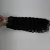 1 g pro Strang 100 Gramm pro Packung Mikroringschleife Haarerweiterung Farbe 1 Spitzen Remy Human Hair Deep Curly Links Erweiterungen1330459