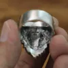 Linion büyük 925 STERLING Silver King of Lion Ring Mens Biker Punk Ring TA128 ABD Boyutu 8 ila 154305924