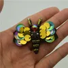 20pcs Embroidery Golden sequin and beaded Bee Patch Sew On Patch Badge Fabric Applique DIY for clothes shoes bag2999