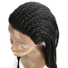 30 '' Caixa tranças Lace Frontal peruca sintética Crochet Briivs tamanho Ajustável Afro American Afro Trançando Cabelo Para Mulheres Negras