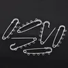 100 Pcs hot selling Brooches Safety Pin 5 Holes Silver Plated 7x2cm good for DIY craft