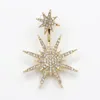 Na moda 14k ouro marca letras broches bling cristal corsage cachecol clipes terno feminino lapela pinos acessórios jóias 4586258
