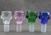 Hopah Color Pasner Bone Head Partihandel Glass Bongs Oil Burner Glass Vattenrör Riggar röker gratis