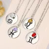 Mode 12 Zodiac Kettingen Gelukkige Geboortesteen Verjaardag Sieraden Topkwaliteit Crystal Gems Constellaties Hanger voor Dames Luxe Accessoires