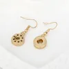 Noosa Silber Gold Haken Ohrring Metall Tropfen Ohrringe Snap Ohr Schmuck passen 12mm Druckknöpfe Einfache Frauen