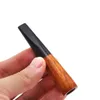 Premium Ebony Wood Creative Filter Reting Pipe Herbal Pipe Tobacco Cigaretthållare Standardstorlek Cigaretter Pocket Size1347843