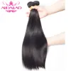 Aliballad Brazilian Straight Hair Natural Color Weave Bundles 8 To 28 Inch Non Remy Hair Extensions 100% Human Bundles