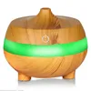 Drop Ship 300ml Air Humidifier Essential Oil Diffuser Aroma Lamp Aromatherapy Electric Aroma Diffuser Mist Maker LED Changing for Home-Wood