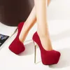 Big size 34 to 40 41 42 43 44 45 women platform ultra high heels pumps party club dance shoes 16cm