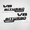 2pcspair blacksilver 3d v8 biturbo 4matic emblem badblem badlem decal car sticker carstyling for benz cl63 cls63 e63 c63 s63 amg2027747