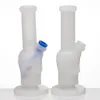 Pipa ad acqua in silicone trasparente con teschio con silicone Dowstem 14mm Giunto femmina Silicon dab rig Narghilè Bong 491