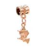 Бесплатная доставка Moq 20pcs Rose Gold Starfish Angel Magic Girl Vinging Bead Charms Fit Оригинальные браслетные украшения DIY J0248708010