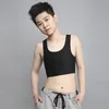 الصيف سترة قصيرة مسطحة الثدي الموثق ل tomboy lesbian داخلية tomboy الصدر الملابس الصدر binder ترنز الأسود تصميم سلس
