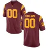 NEU Fußballtrikots USC Trojans College-Fußballtrikots Herren Damen Kinder 14 Sam Darnold Red No Name Trikot LSU Tigers 5 Derrius Guice Lila WeißS-6XL