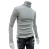 Fashion Autumn Winter Mens Sweaters 2018 Casual Male Turtleneck Man'S Black Solid Knitwear Slim Fit Brand Clothing Sweater