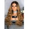 150% 180% 250% Densité Ombre Noir Racine 1b / 27 Honey Blonde Lace Front Perruques de Cheveux Humains pour les Femmes Pré Pincées Brésiliens Remy Cheveux