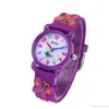 Детские часы 3D мультфильм бабочка прекрасные дети девочки мальчики дети студенты Кварцевые наручные часы очень популярные наручные часы спортивные часы