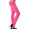 Dames Mode Side Hole-legging Zwart Skinny Hollow Gescheurd gat Uitgesneden potloodbroek Slanke stretch Sexy legging 2018 zomer New3141223