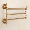 Handduksställ 34 Tiers Bars Antique Brass Handdukhållare Bad Rack Active Rails Pants Hanger Badrumstillbehör Vägghylla F913739822300