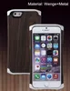 Per iPhone 6 6S Plus Custodia in legno Legno Bambù Alluminio Metallo Telaio ibrido Vita piccola Cleave Cover posteriore rigida con custodia in pelle 4.7 5.5