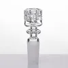 Ny Quartz banger Frosted Joint 19/14/10mm Hane Kvinna Joint Pure Crystal Double Stacker Diamond Knot Hos Mr.Dabs Retail