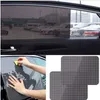 Hot 2st Car Window Cover Sunshade gardin UV Protection Shield Sun Shade Visor Mesh Static Sun Shades Parasol Automovil