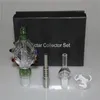 Prix de gros Nectar Bong narguilé Kit avec pointe en titane 14mm tuyau en verre commun Dab paille Nector tuyaux