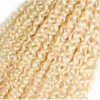 Bundles Blonde Brésilienne #613 Kinky Curly Hair 100% Tissage de Cheveux Humains 10 ''-30'' Pouces One Platinum Bundles Remy Hair 100g