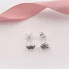 Studs Enchanted Crowns Authentic 925 Srebrne kolczyki do stadnin Pasuje do Europejskiej Pandora w stylu pandora biżuteria klejnot 297127cz