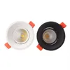 15W Vit Black Shell LED tak-downlight Inbyggd LED-vägglampa Spotljus med LED-drivrutin för hembelysning AC85-265V