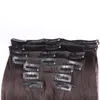 Remy 100 Human Hair brazilian hair clip in extensions 7pcs double strong 100g human hair clip in extensions weft8965778