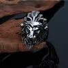 Stainless Steel Lion Head Rings For Men Allergy Free Punk Rock Jewelry Non-Mainstream Cool Mens Biker Rings Party Accessory