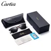 Carfia Chic Retro Polarized Sunglasses for Women Men 5354 Sun glasses with Case 100% UV400 Protection eyewear Square 51mm 4 colors