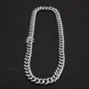 Hip Hop Bling Iced out 13mm 16-24inches Cuban Link Chain Necklace Gold Silver Jewelry for Men