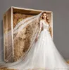 控えめなZuhair Murad Bridal Gowns Removable Train a-ling Longleeves Lace Tulle Sexy Luxury Sheer Wedding Dresses217i