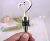 50pcs / lot Gold Heart Shape Corkscrew Wine Bottle Stopper Bruiloften