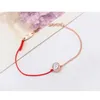 2018 jewelry thin red line rope with Real Rose Gold Color chain bracelet Genuine Czech crystal Mother's Day gift
