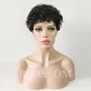 Peruki dla czarnych kobiet Pixie Krótkie kręcone włosy peruki Brazylijskie ludzkie włosy z dziecięcymi włosami tanie peruki6227899